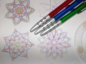 Spirograph designs with pens